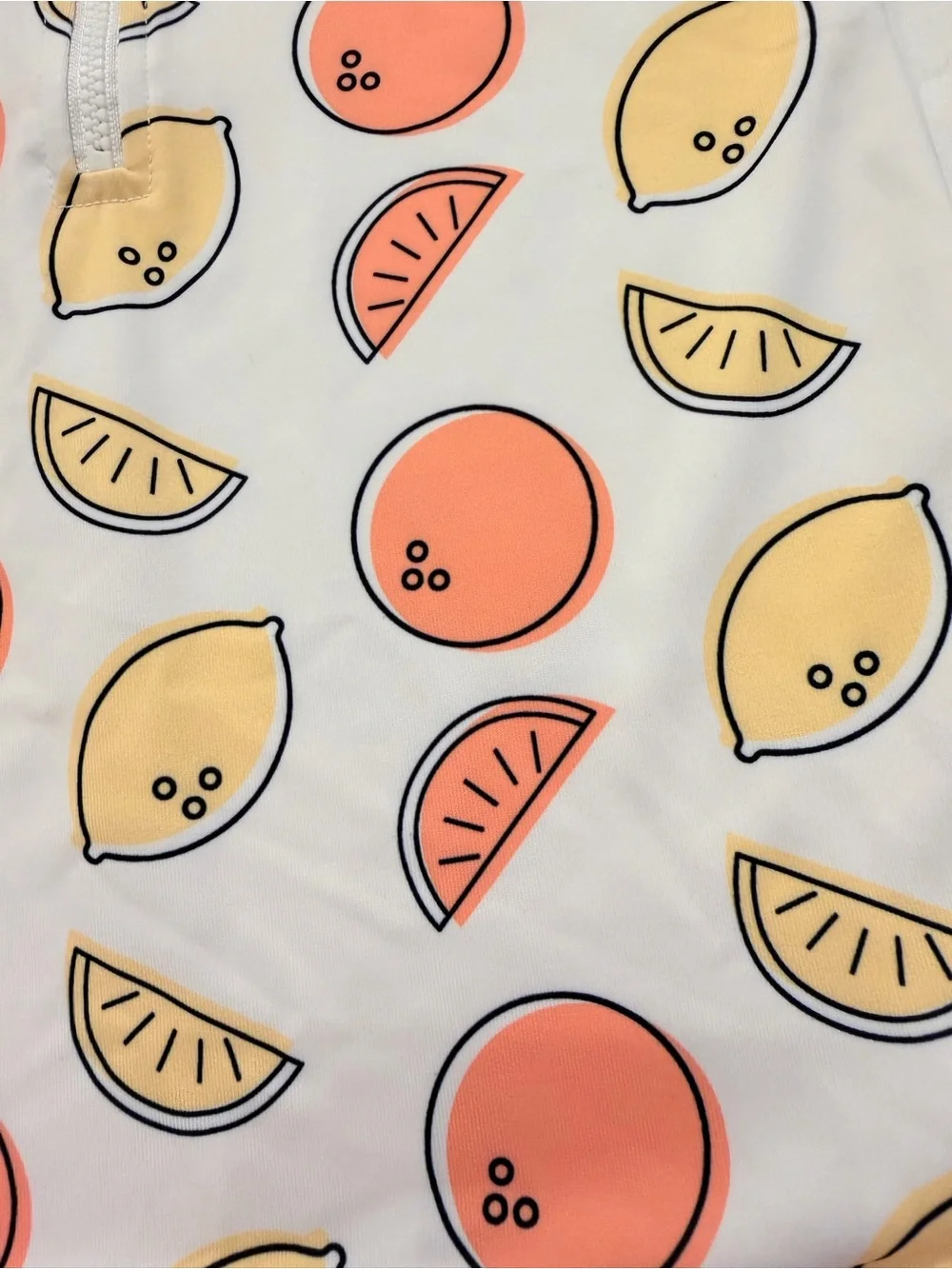 Monica + Andy Rash Guard Top in Citrus with Orange & Yellow Size 6/7